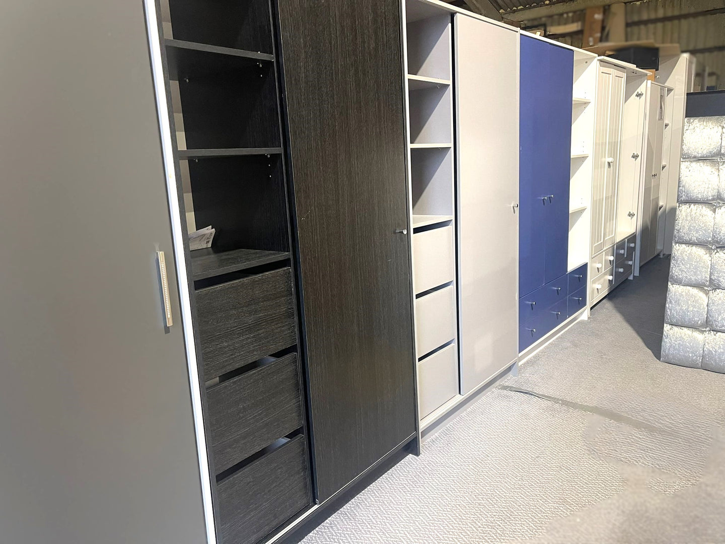 Assembled Malibu 1 Door Sliding Wardrobe - Black